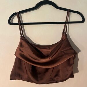 Silk Brown Medium Alter’d State Crop Top
